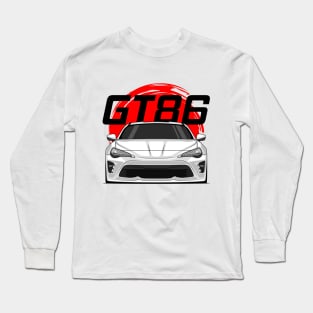 Front White GT86 MK1 Resty JDM Long Sleeve T-Shirt